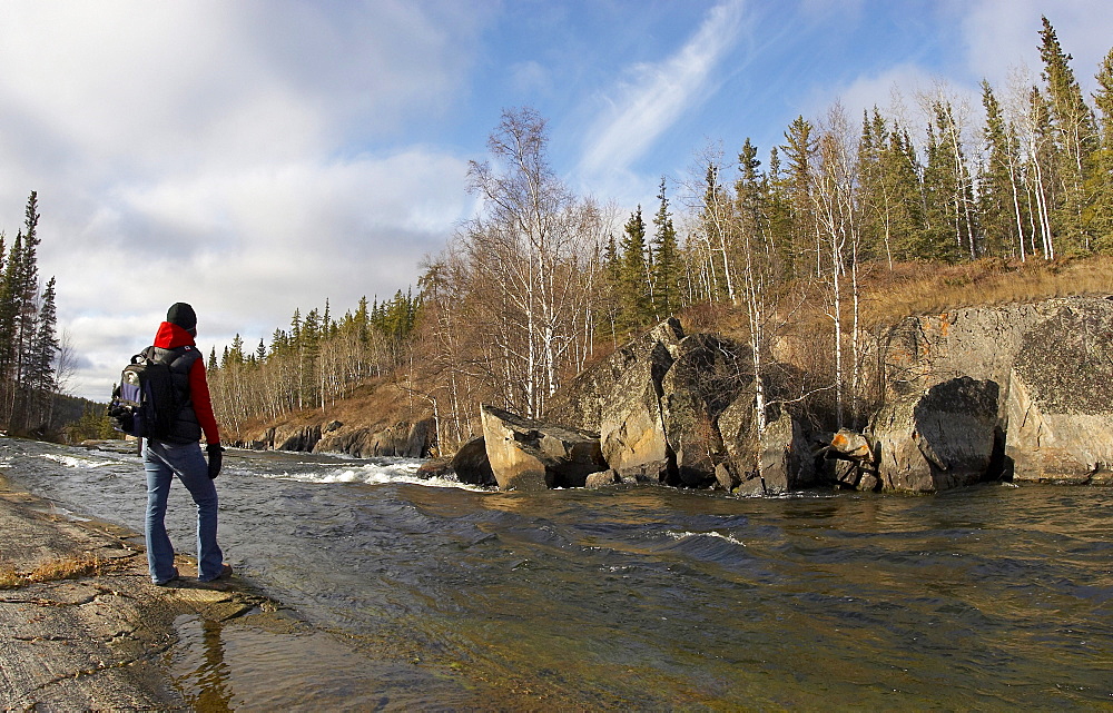 Hidden Lake Territorial Park, located along the Ingraham Trail and containing the Cameron River, is one of the most scenic stops in the Yellowknife area.