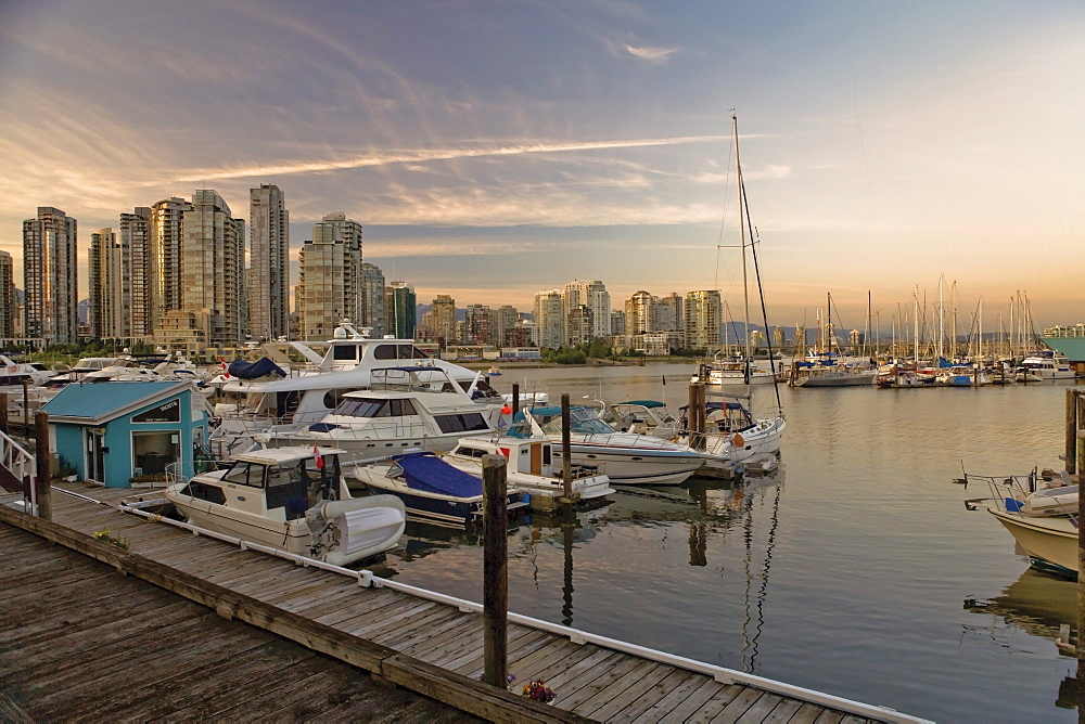 Downtown looking North-East over False Creek, Vancouver, British Columbia