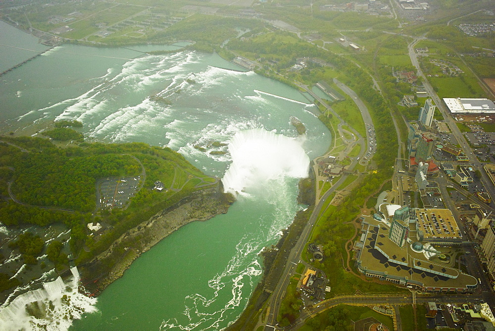 Aerial view of Niagara Falls, Ontario, Canada