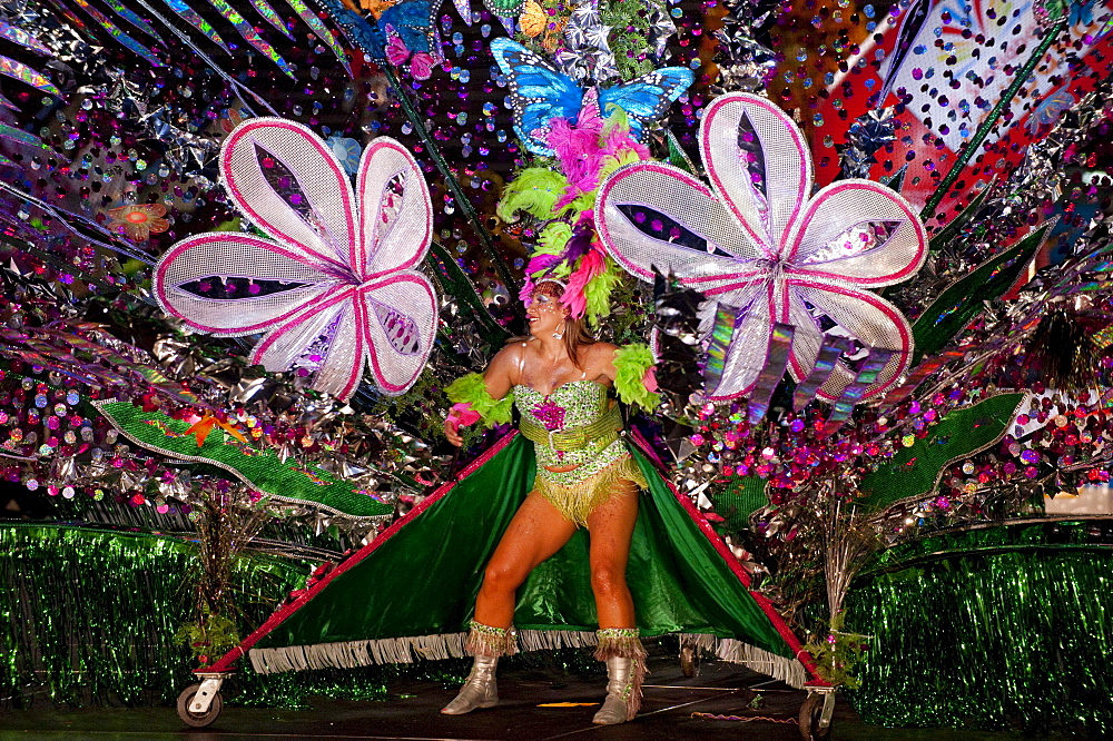 Woman in costume for the Kings & Queens competition of the Caribana Festival, Lamport Stadium, Toronto, Ontario