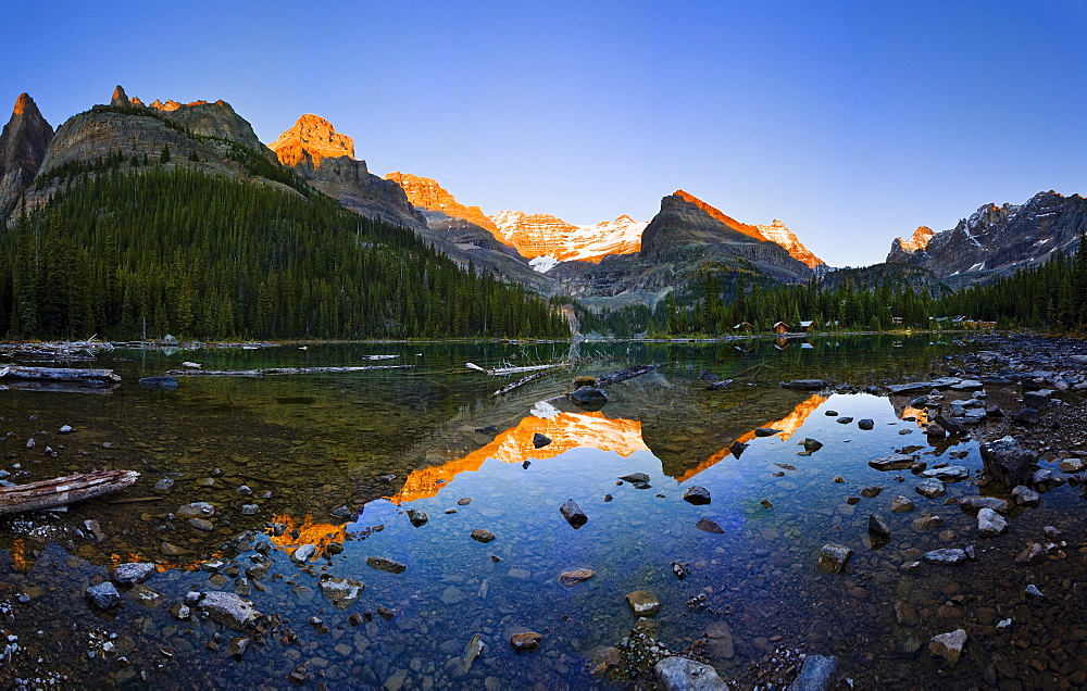 Lake O'Hara and Mountains at sunset, Yoho National Park, British Columbia