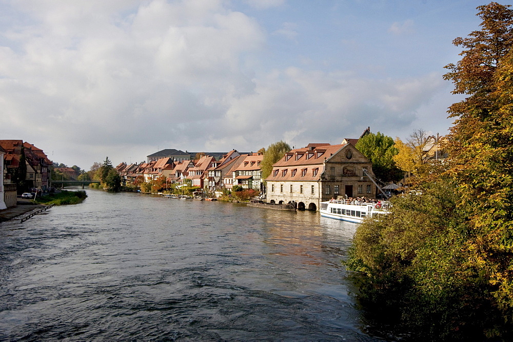 Fishermen's cottages in Klein-Venedig along the Regnitz River, Bamberg, Bavaria, Germany