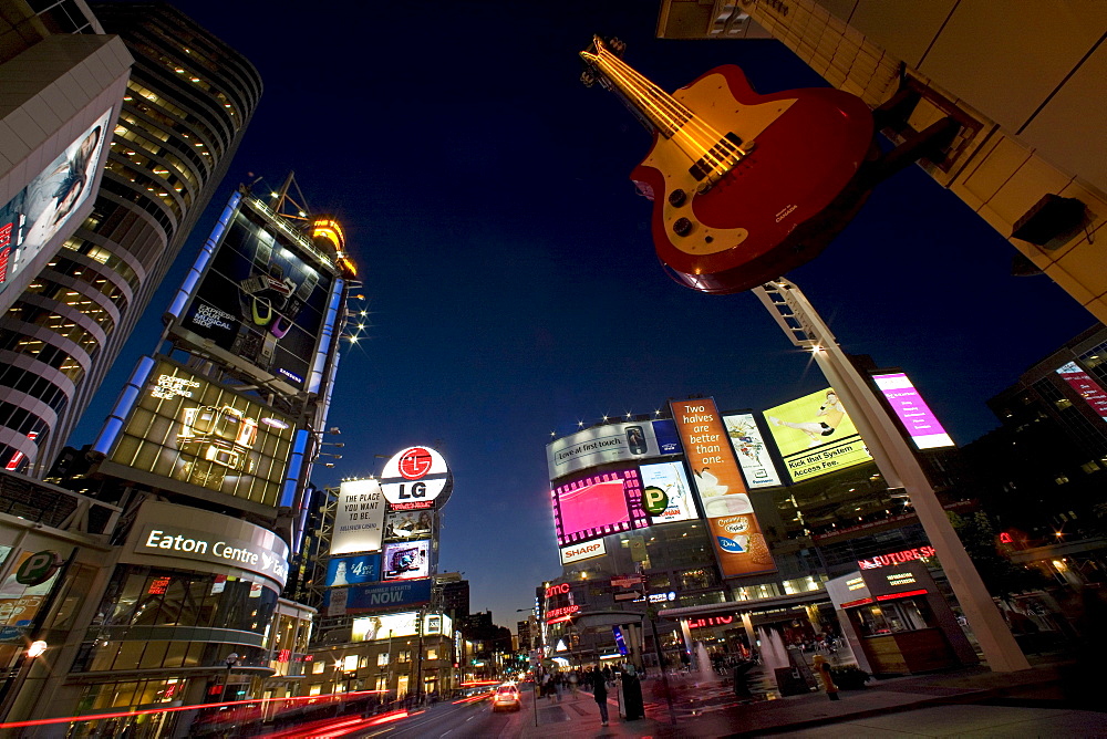 Dundas Square and Yonge Street at Night, Toronto, Ontario