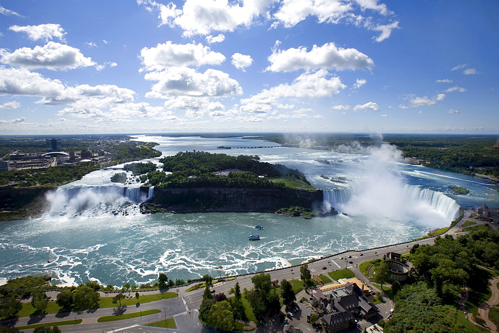 Niagara River and Niagara Falls, U.S and Canadian sides