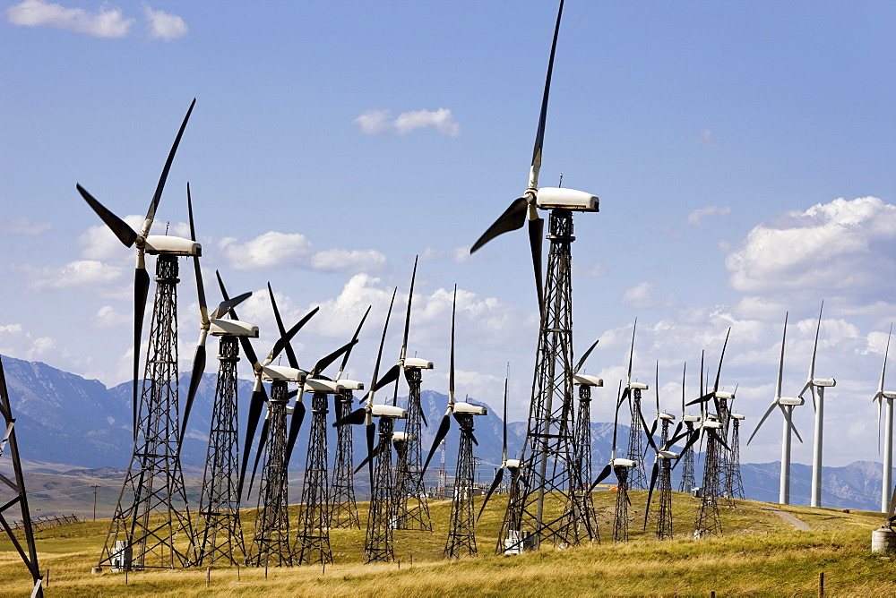 Wind turbines, Pincher Creek, Alberta, Canada