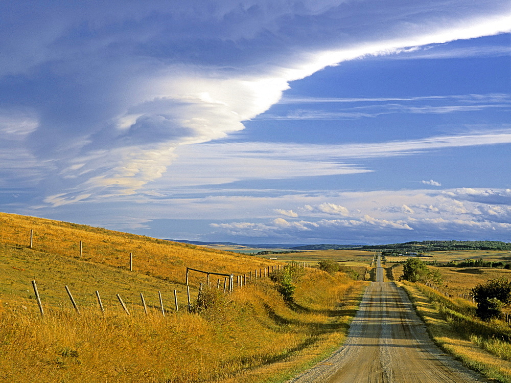 Chinook Arch over Rangeland, near Cochrane, Alberta, Canada