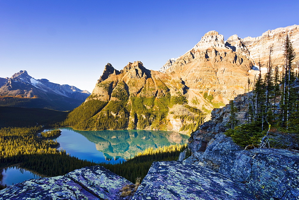 Lake O'Hara and Mountains from Opabin Prospect, Yoho National Park, British Columbia