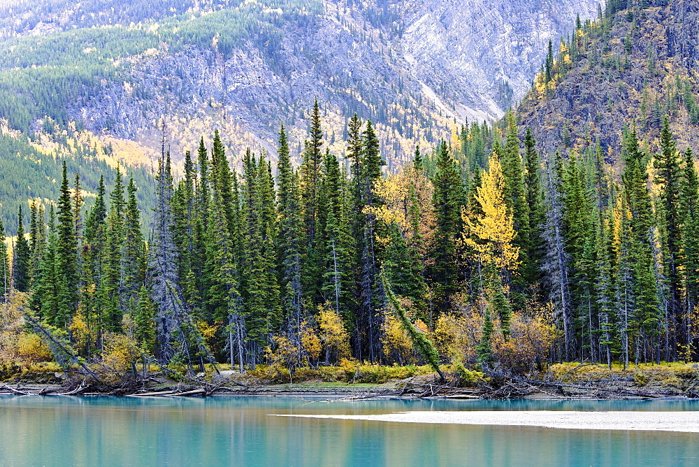 Toad River and mountain, Muncho Lake Provincial Park, Northern British Columbia