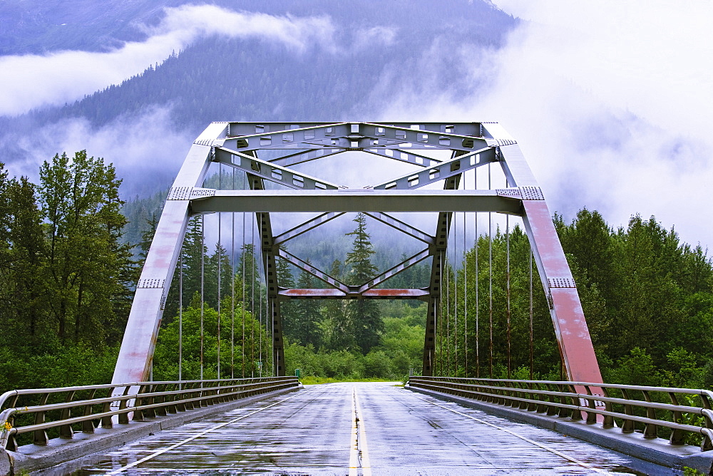 Bridge over Exchamsiks River on Yellowhead Highway, British Columbia