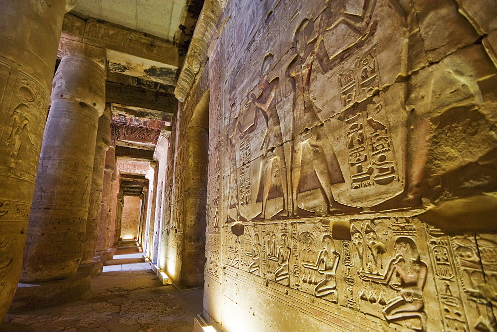 Inner Hypostyle Hall of the Temple of Seti I, Abydos, Sohag, Egypt