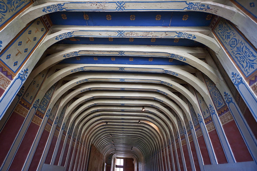 Ribbed arches of the Second Floor Hall in the Chuteau de Chenonceau, Chenonceaux, Indre-et-Loire, France