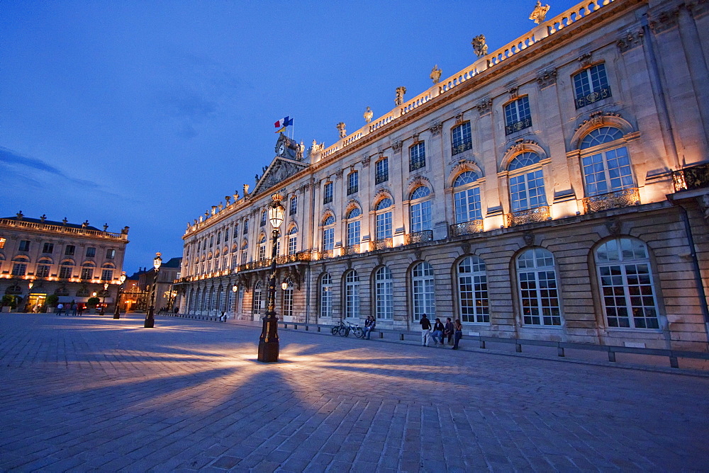 Hotel de Ville (City Hall) on Place Stanislas at night, Nancy, France