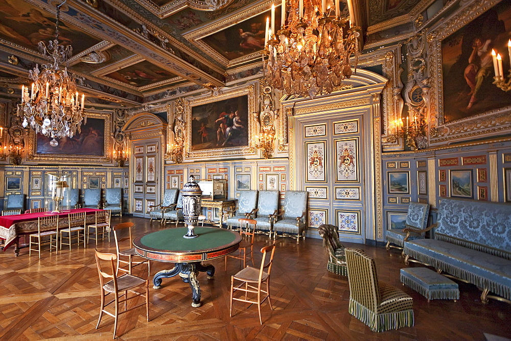 Louis XIII Salon in the Palace of Fontainebleau, Fontainebleau, Seine-et-Marne, France