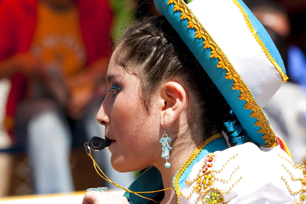 Caporales dancer in the procession of the Carnaval de Oruro, Oruro, Bolivia