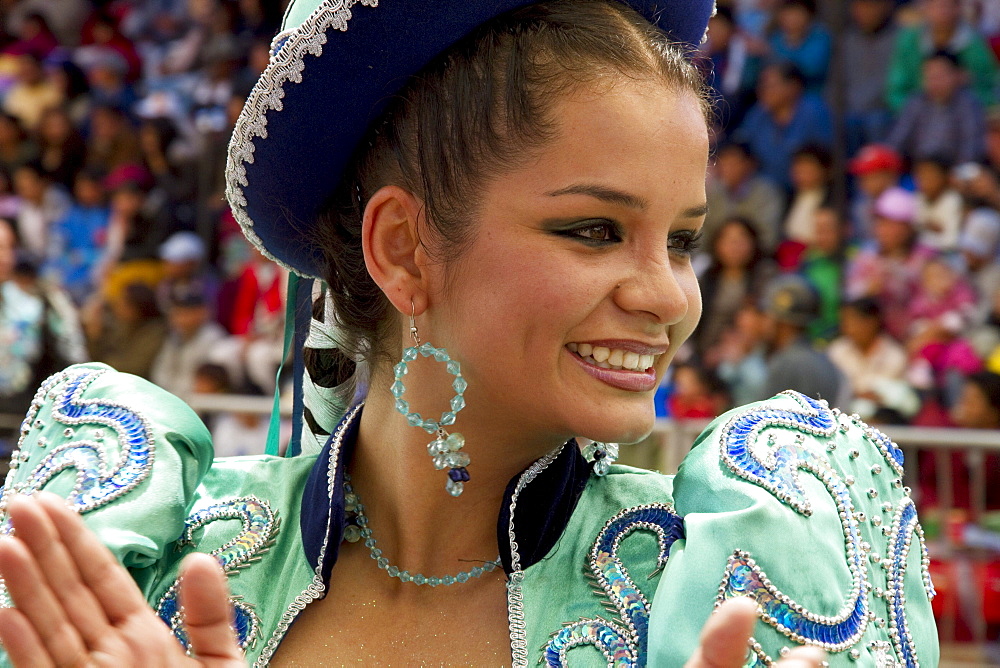 Caporales dancer in the procession of the Carnaval de Oruro, Oruro, Bolivia