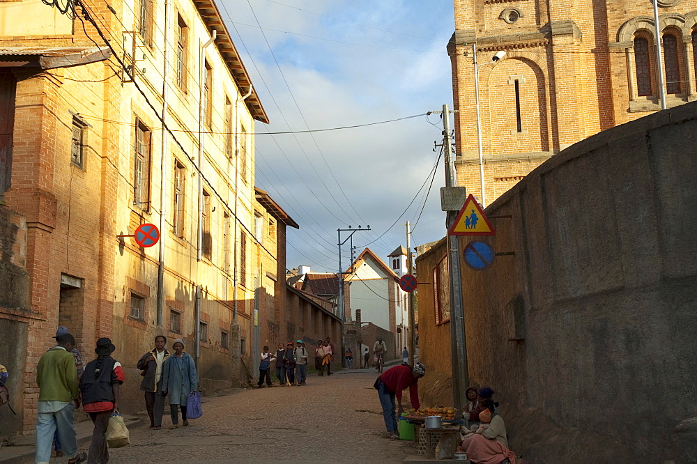 Street by Ambozontany Cathedral, Fianarantsoa, Madagascar