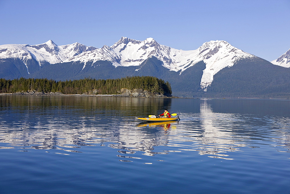 Alaska, Juneau, Favorite Passage. Kayaking through beautiful mountain ranges.