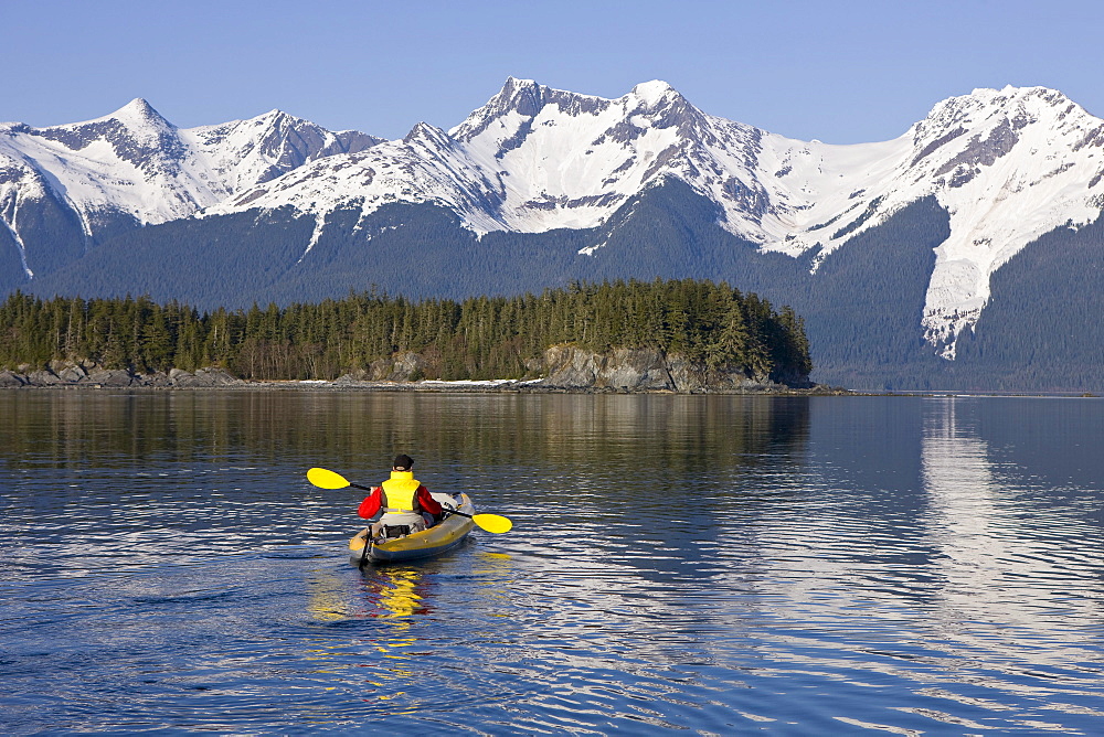 Alaska, Juneau, Favorite Passage. Kayaking through beautiful mountain ranges.