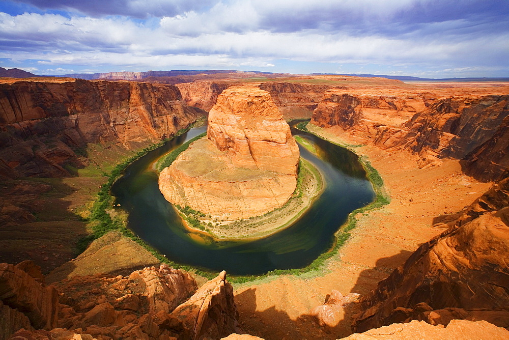 Arizona, Near Page, Landscape of Horseshoe Bend and Colorado River.