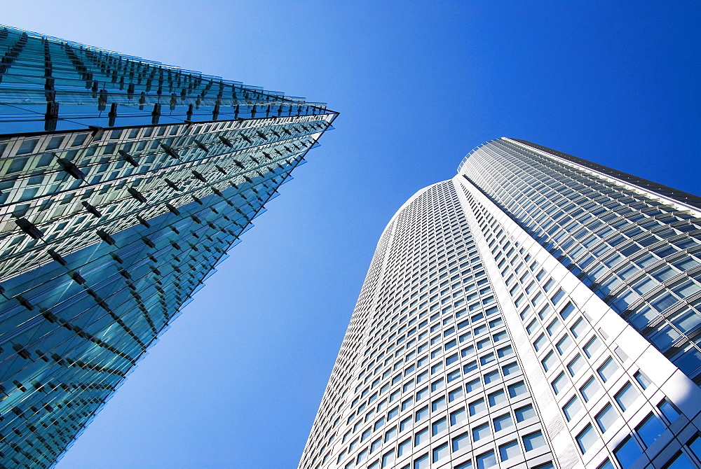 Japan, Tokyo, Roppongi Hills, upward view of Mori Tower.