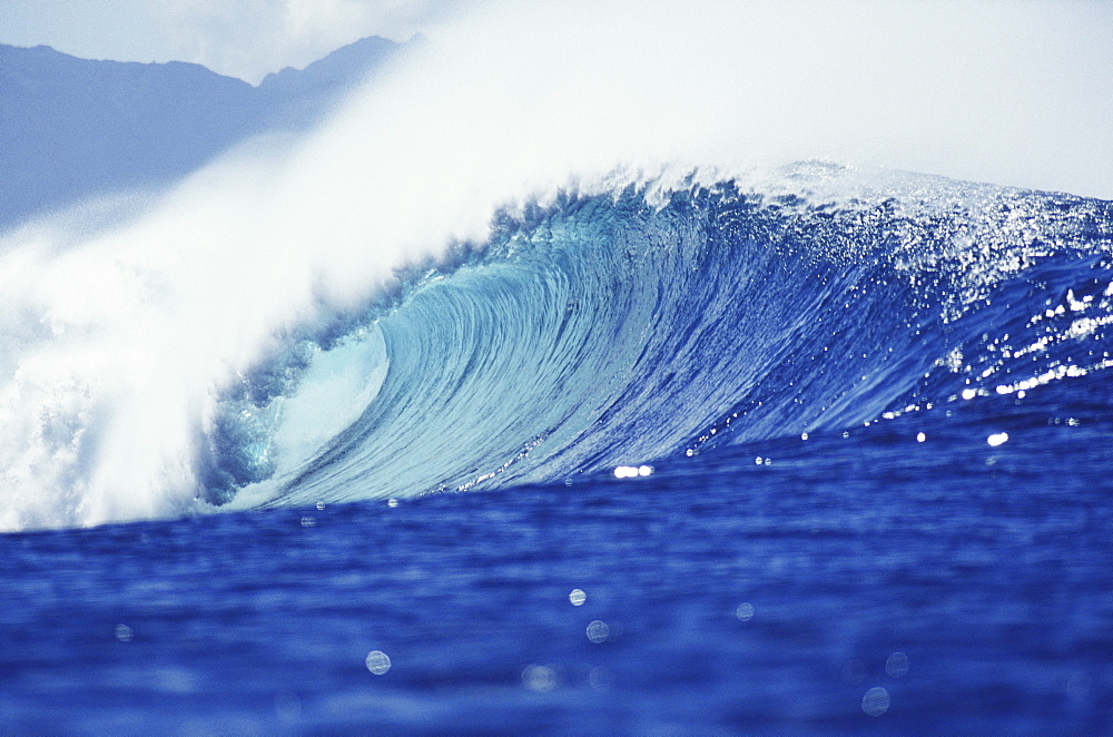 Hawaii, Oahu, Perfect wave at Pipeline.