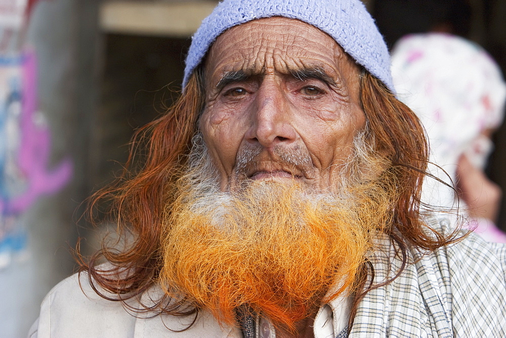 Old Kashmiri Man With A Red Beard, Muzaffarabad, Azad Kashmir, Pakistan