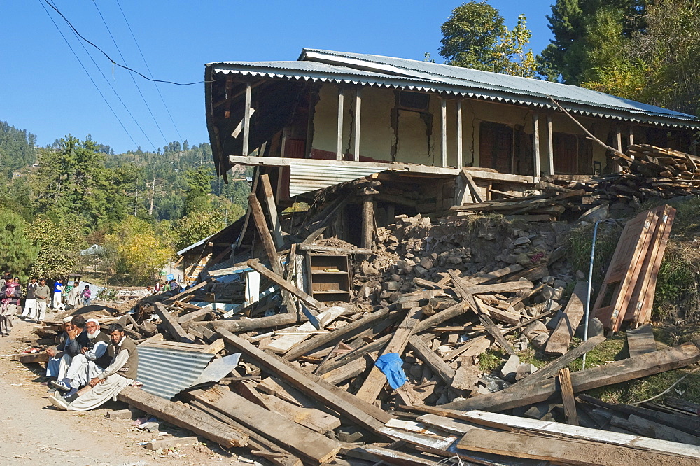 Home Destroyed By The 8 October 2005 Earthquake, Sudhangali, Azad Kashmir, Pakistan