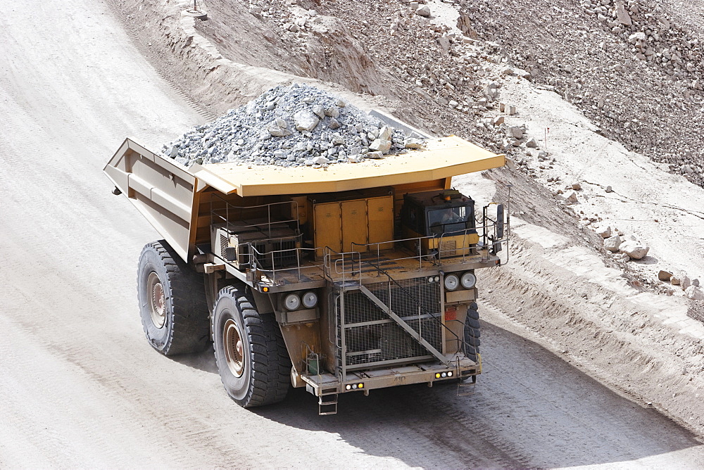 Giant Truck Laden With Ore At Chuquicamata, The Largest Open Pit Copper Mine In The World, Antofagasta Region, Chile