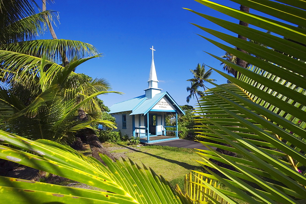 Hawaii, Big Island, Kailua-Kona, Kahaluu, St, Peter's Catholic Church