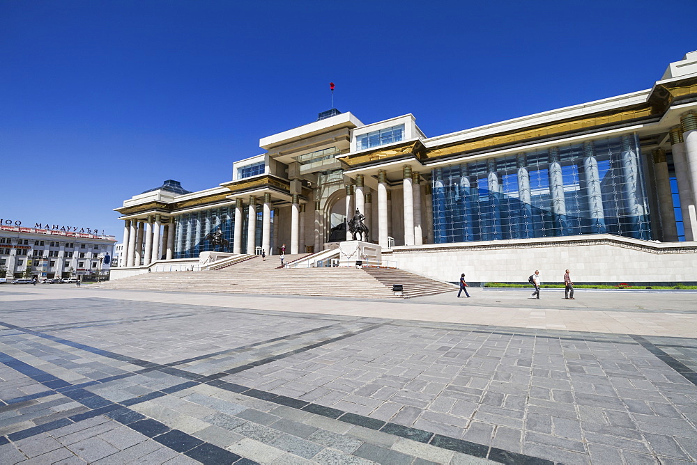 Government Palace on Sukhbaatar Square, Ulaanbaatar (Ulan Bator), Mongolia