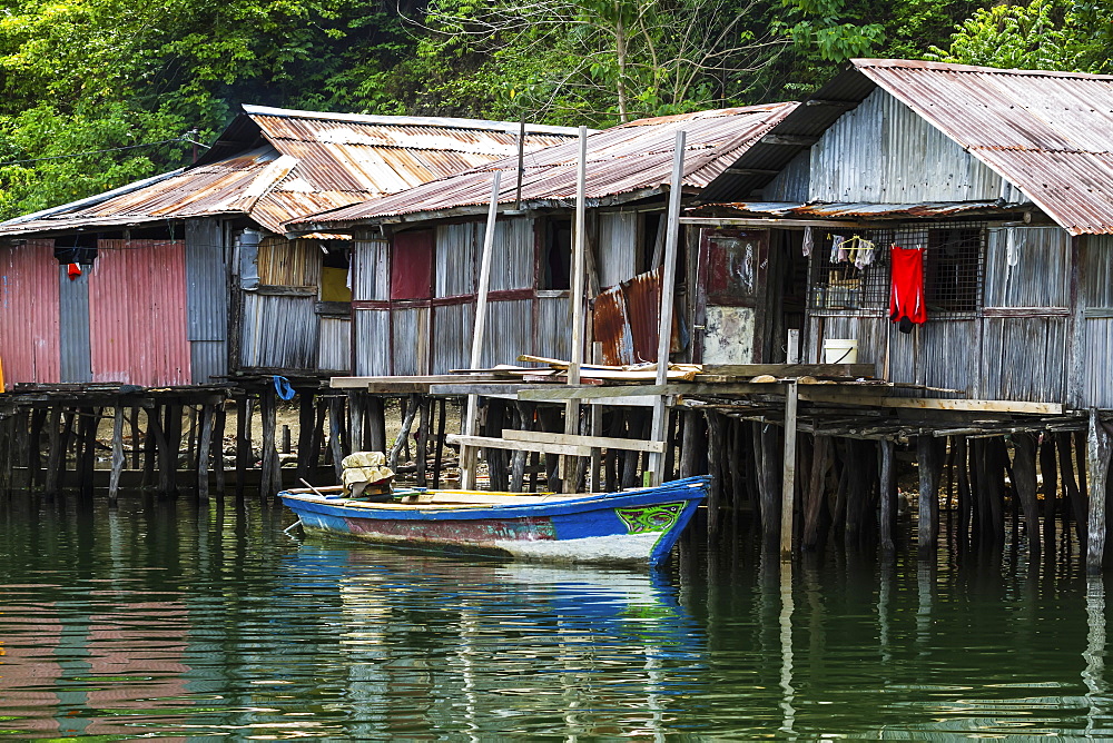 Stilt houses in Kampung Ayapo, Lake Sentani, Papua, Indonesia