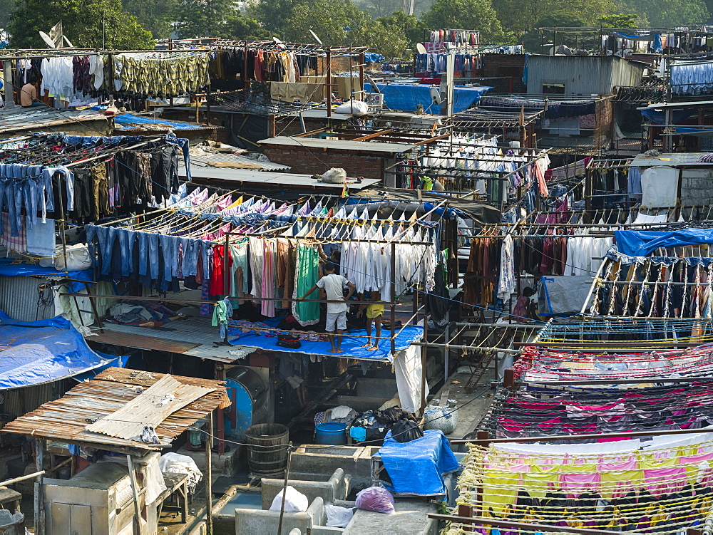 Mumbai boasts the world's largest open air laundromat, Dhobi Ghat, Mumbai, Maharashtra, India