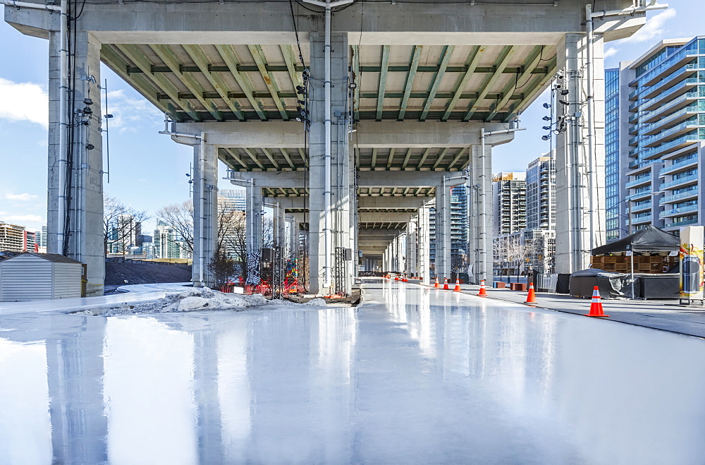 The Bentway Skate Trail, Toronto, Ontario, Canada