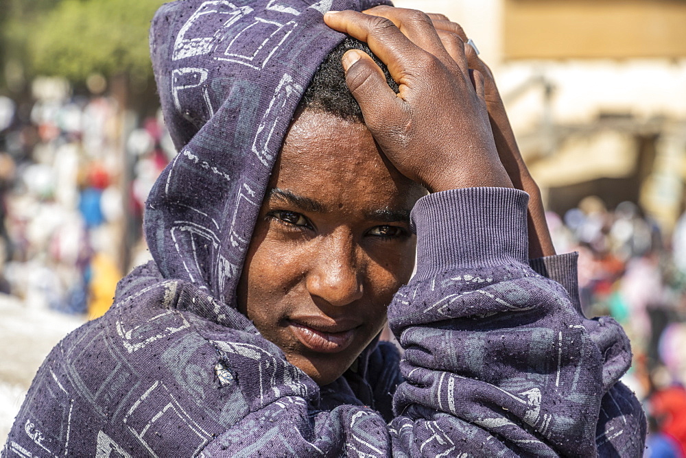 Eritrean boy at the open air market, Keren, Anseba Region, Eritrea