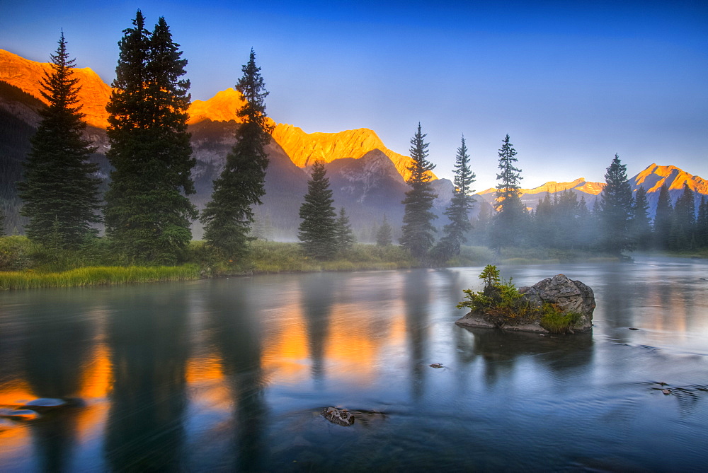 Alpine glow in the Rocky Mountains, British Columbia, Canada