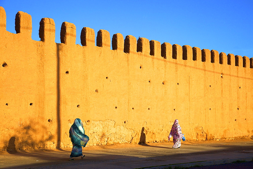 Old City walls, Tiznit, Morocco, North Africa, Africa