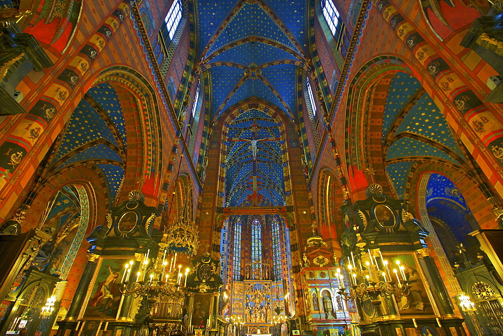 Church of St. Mary, Krakow (Cracow), Poland, Europe