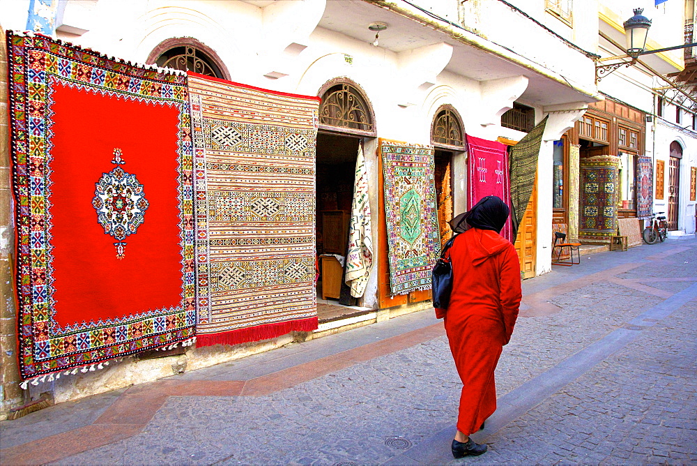 Carpet shop, The Medina, Rabat, Morocco, North Africa, Africa