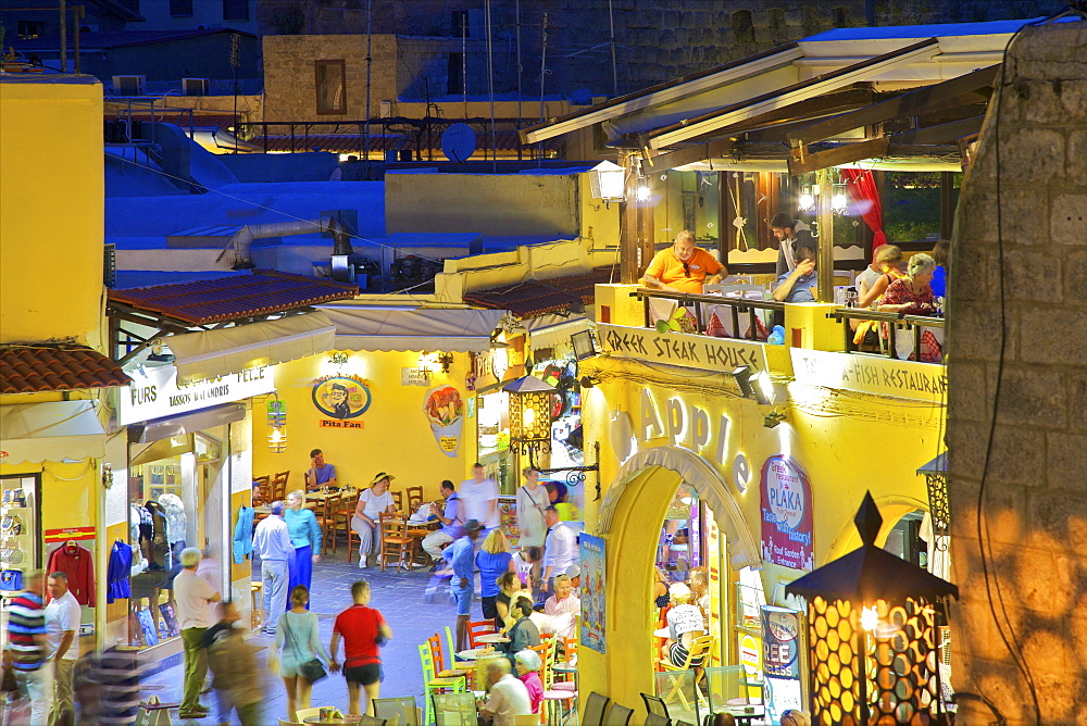 Hippocrates Square, Rhodes, Dodecanese, Greek Islands, Greece, Europe