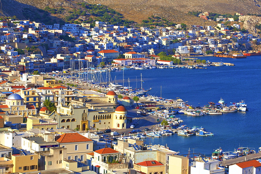 Harbour at Pothia, Kalymnos, Dodecanese, Greek Islands, Greece, Europe