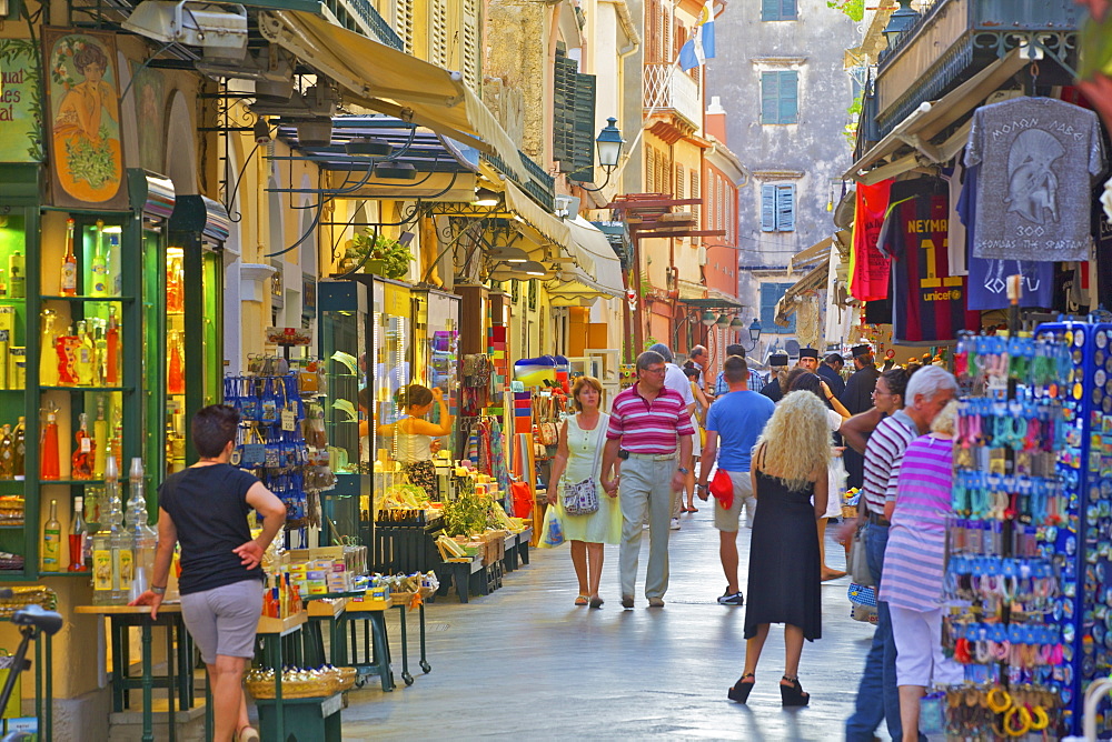 Shopping, Corfu Old Town, Corfu, The Ionian Islands, Greek Islands, Greece, Europe