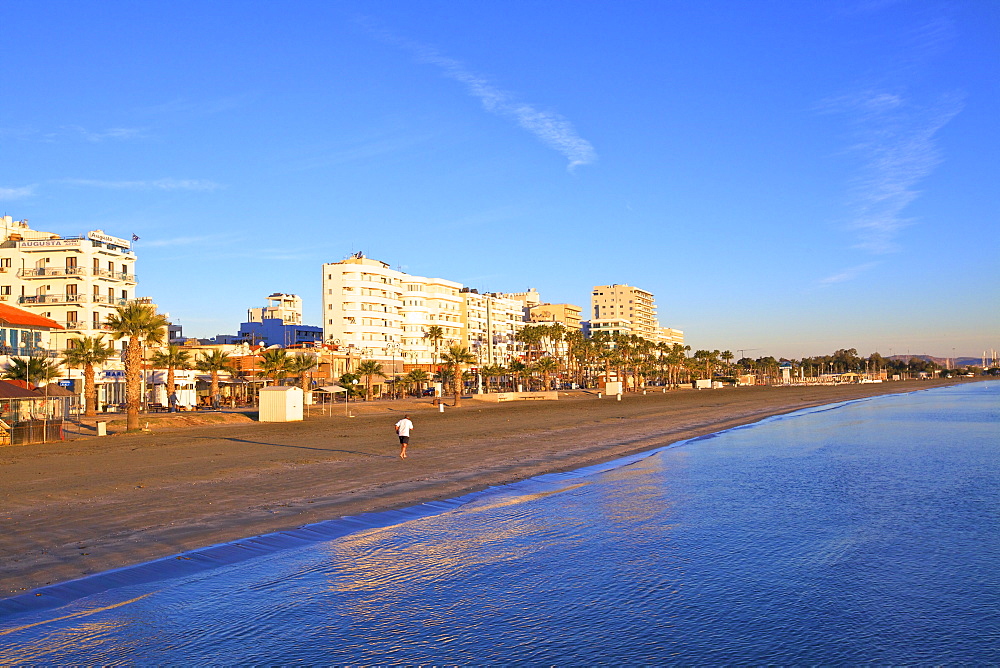 Beach at Larnaka, Larnaka, Cyprus, Eastern Mediterranean Sea, Europe