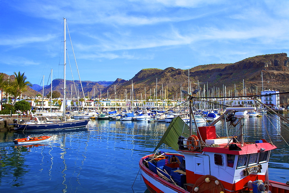 Harbour at Puerto de Morgan, Gran Canaria, Canary Islands, Spain, Atlantic Ocean, Europe