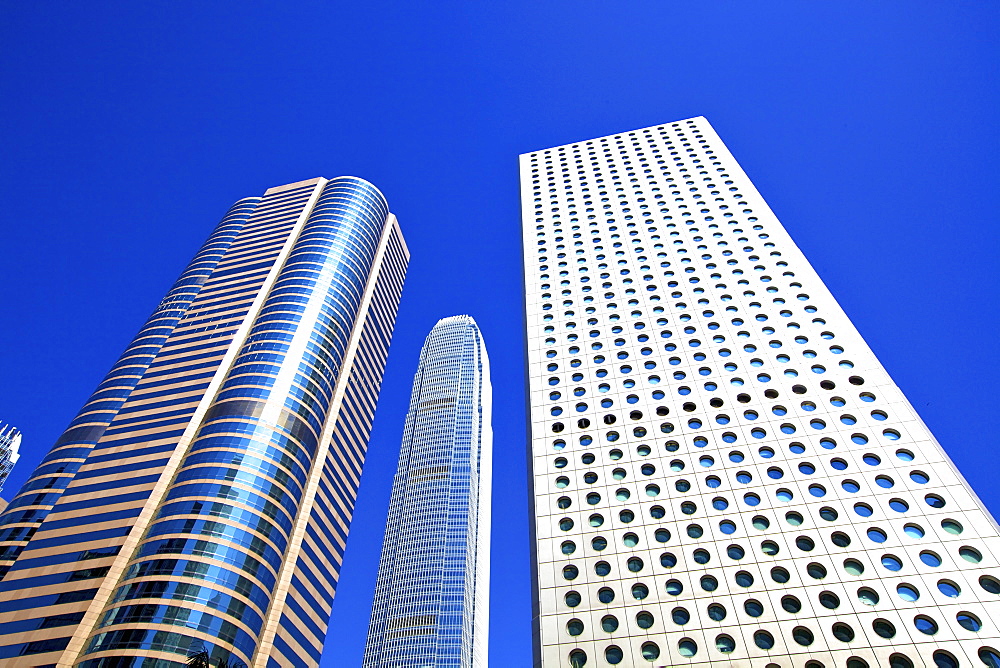 Hong Kong cityscape with The IFC Building, Exchange Square and Jardine House, Hong Kong, China, Asia