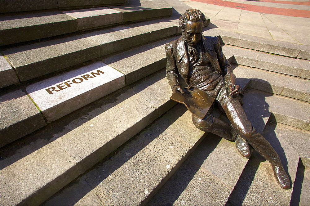 Statue of Thomas Attwood, Chamberlain Square, Birmingham, West Midlands, England, United Kingdom, Europe