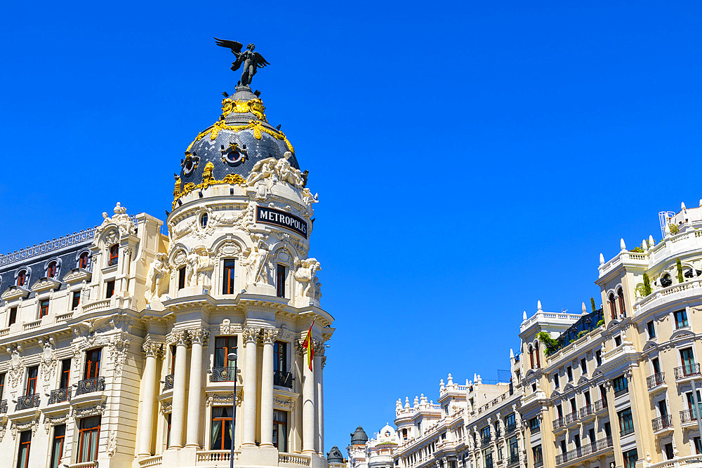 Exterior of Metropolis Building, Madrid, Spain, Europe