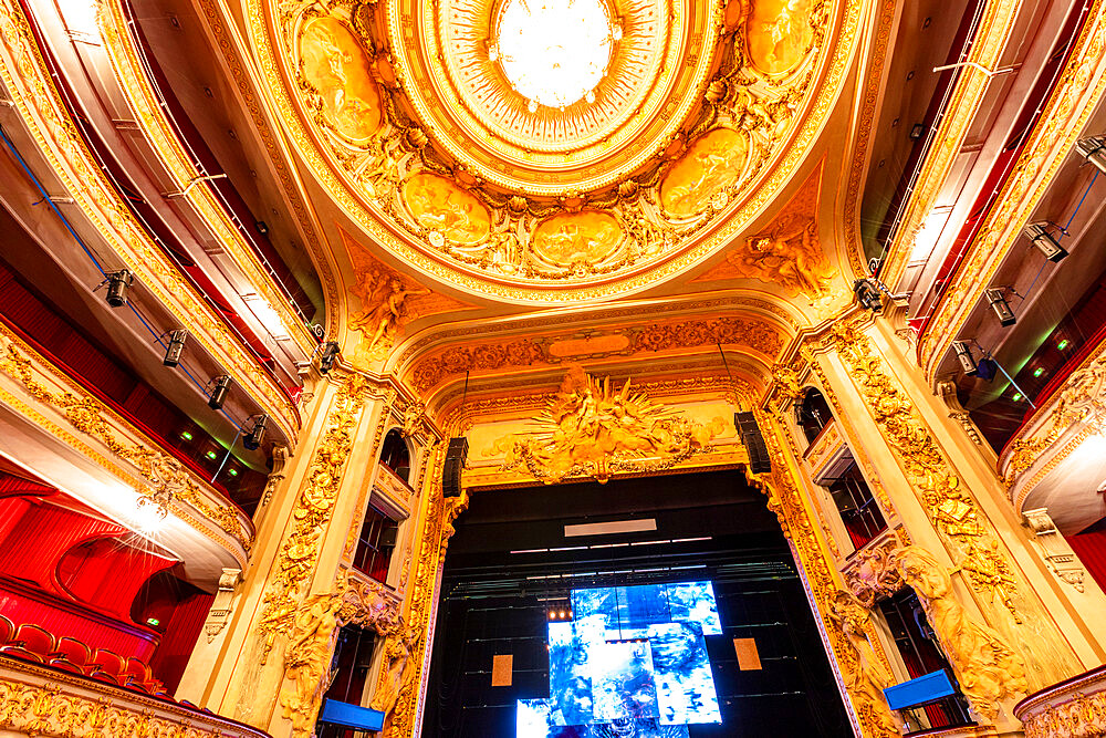 The Grand Hall of Lille Opera House, Lille, Nord, France, Europe