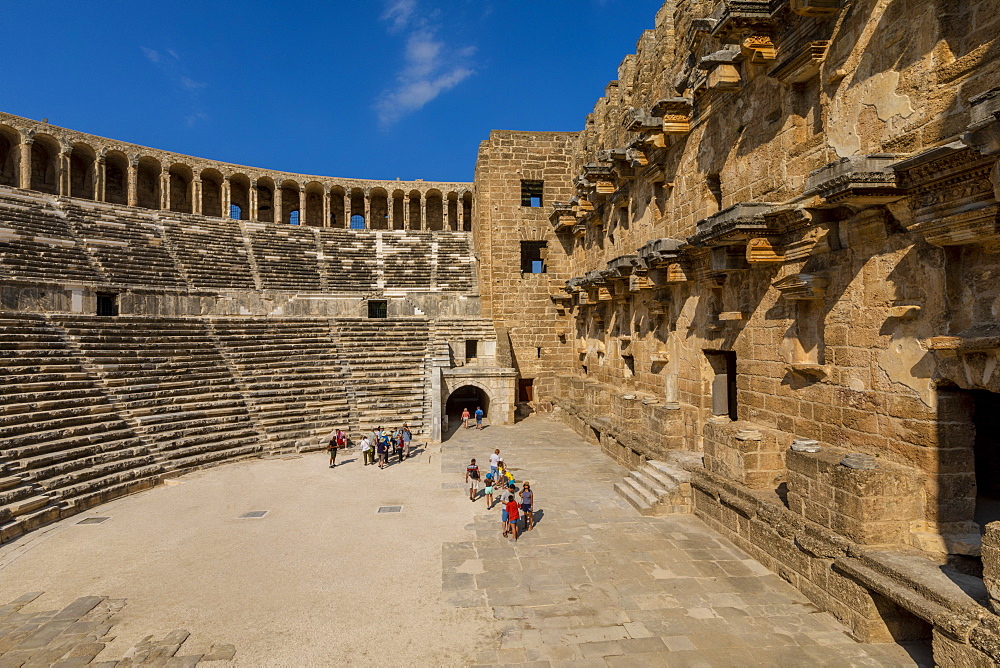 Aspendos Amphitheatre, Antalya, Turkey, Asia Minor, Eurasia