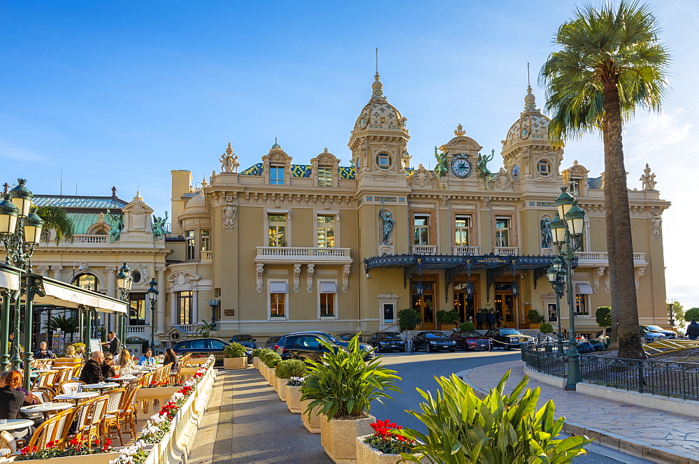 Monte Carlo Casino and Cafe de Paris, Monte Carlo, Monaco, Mediterranean, Europe