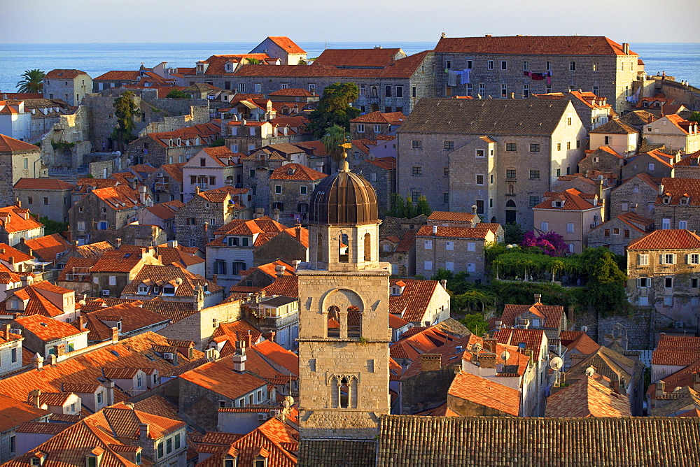 View over Old City with Franciscan Monastery, UNESCO World Heritage Site, Dubrovnik, Croatia, Europe 